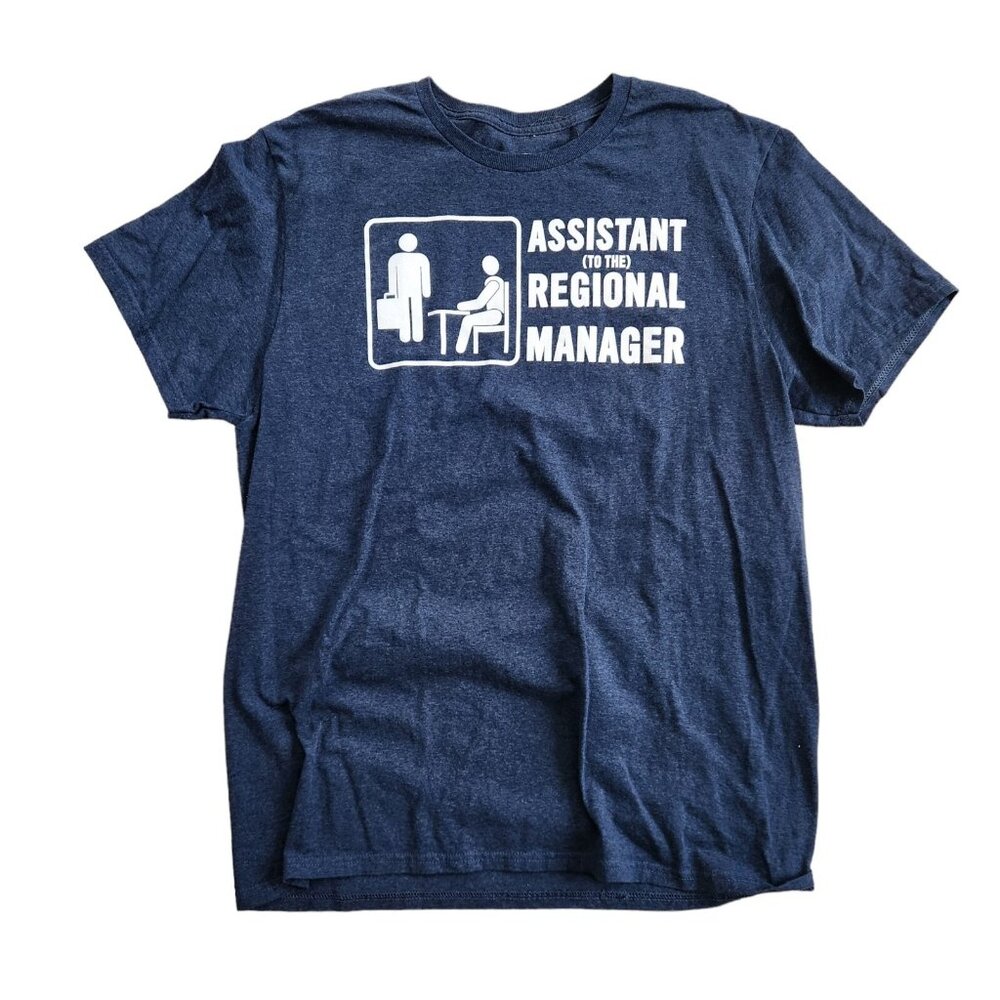 The‎ Office Top Assistant to the Regional Manager Short Sleeve T Shirt Blue L